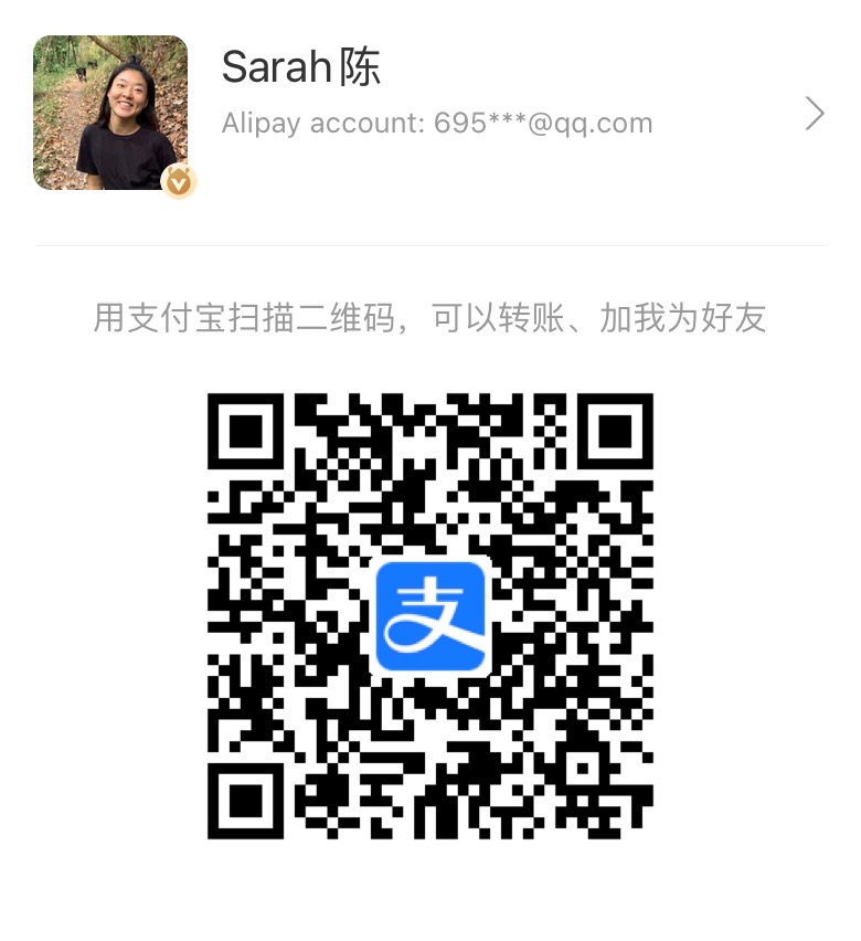 Alipay Sarah QR